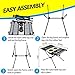 Geezo Lightweight Portable Foldable Camping Side Table with Cup Holders, Nylon Fabric Table Top and Aluminum Alloy Frame, Easy to Assemble and Clean, Compact and Durable(Unfolded: 22.4″ x 15.8″ x 15″)thumb 2
