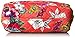 Vera Bradley Women's Signature Cotton Medium Cosmetic Makeup Bag, Coral Floral, One Size
