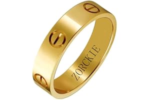 Podafu Love Ring For Women Men Girls Titanium Steel 18k Gold Rings Jewelry Unisex Adult Wedding Birthday Present Anniversary Best Gifts