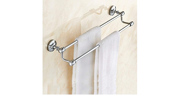 LUO Toallero Accesorios de baño Toalleros Rack de Cobre Doble ...