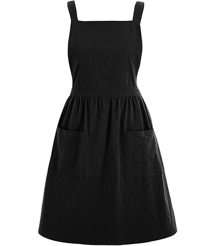 chinese dress ladies Pinafore Dress with Pockets main image 1