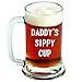 Daddy's Sippy Cup - Engraved Beer Mug - 16oz - Clear Glass - Father's Day - Funny Gifts for Men and Women by Sandblast Creations