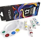 Acrylic Paint Set 12-Colors (Aluminum tubes, 12 x 0.4oz)