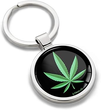 Amazon Com 3d Metal Marijuana Leaf Cannabis Weed Keyring Key Chain Gift Men Women Keychain Giftbox Kk 157 Clothing