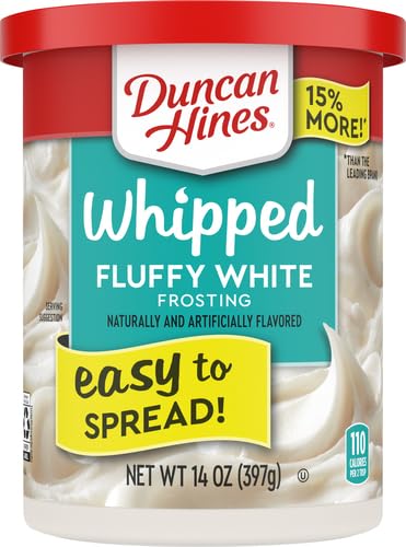 DUNCAN HINES WHIPPED FLUFFY WHITE FLAVORED FROSTING, 14 OZ.