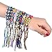 Zhanmai 10 Pieces Woven Bracelets Handmade Friendship Bracelets Multi Color Braided Bracelet for Wrist Ankle