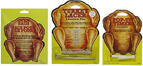 Thanksgiving Dinner Turkey Oven Bags, Lacer, and Pop-Up Timer by Heuck