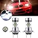 CCIYU 2 Pack Xenon White 6000K 60W 6000LM High Power H7 Cree LED 12SMD DRL Light 12V