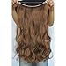 Curly Hair Extensions Hairpieces 20inch Synthetic Ladies Girls Invisible Wire Wavy Halo Secret Extension Pieces (27#)
