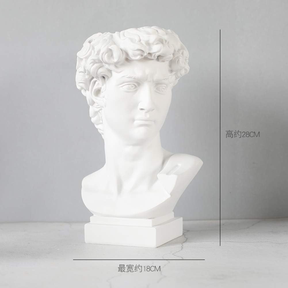 YJTCQC Greek Roman Style Head Planter Statue, Classic Indoor Outdoor Plant Urn Statue for Durable Plants Resin Flower Pot Ornaments Art-d 18x28cm (7x11inch)