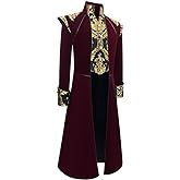 GONSIDA Men's Steampunk Medieval Tailcoat Jacket Victorian Gothic Frock Coat