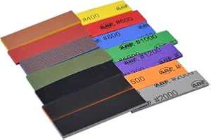 KEWAYO Model Sanding Sponge Set - 35 Sheets Waterproof Wet/Dry Sandpaper (400-2000 Grit) for Gundam Model Building, 3D Printi