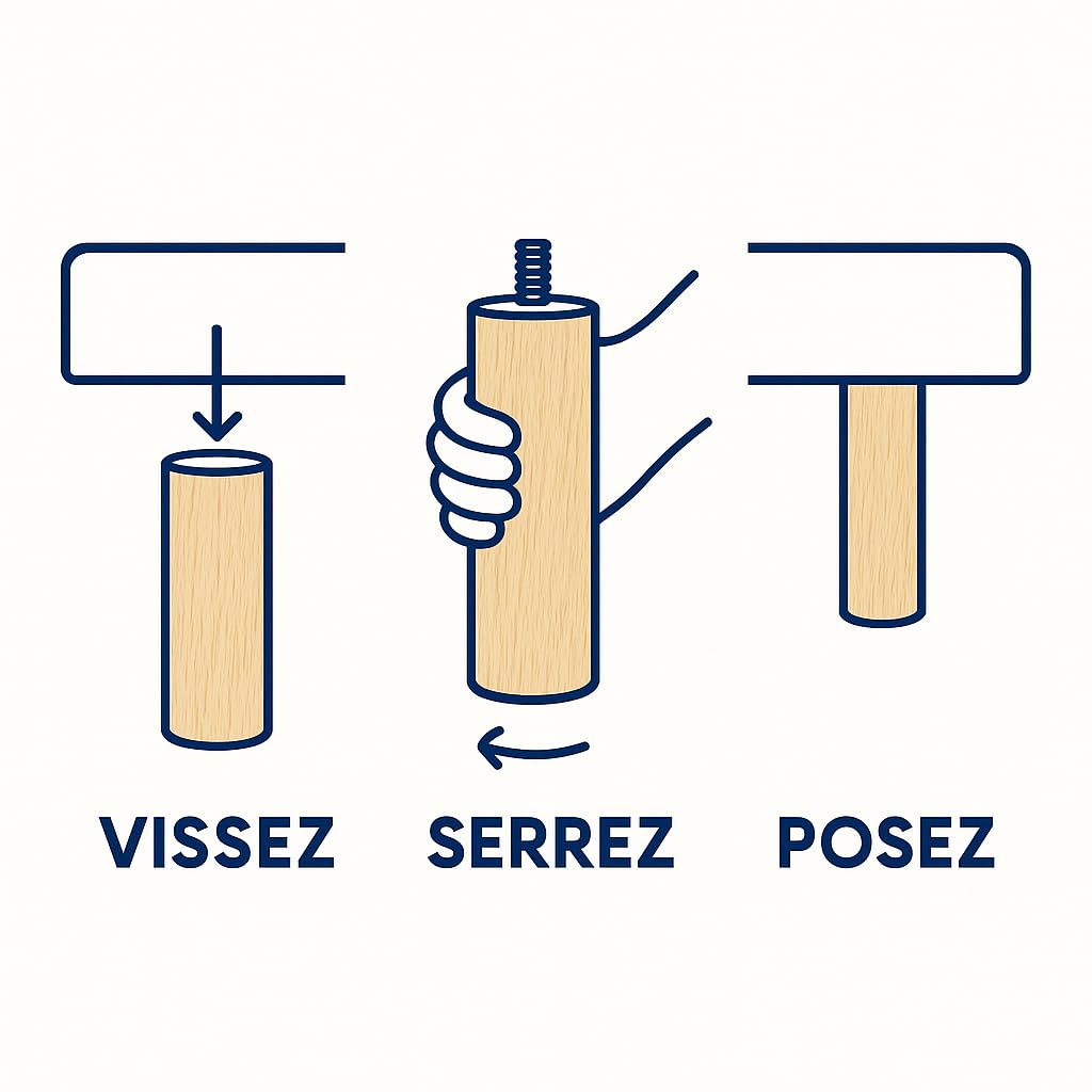 La Fabrique de Pieds Set of 4 Wooden Bed Feet Verni Clair 15 x 7 x 7 cm