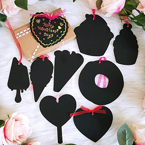 image for Supla 27 Set Art Rainbow Magic Scratch Paper Ornaments Valentine's Day