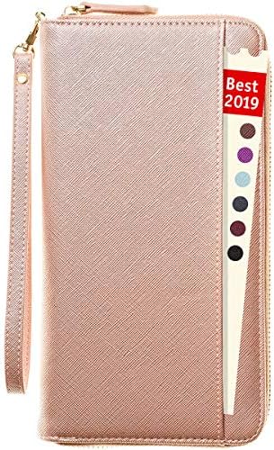 Travel Document Organizer - RFID Passport Wallet Case Family Holder Id Wristlet (Rose Gold) 1 Travel Document Organizer - RFID Passport Wallet Case Family Holder Id Wristlet (Rose Gold)