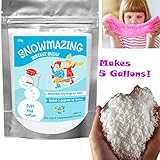 Snowmazing Premium Instant Snow Powder 6oz- Great for Cloud Slime Classroom Sensory Table Holiday D&eacute;cor Artificial Fake Snow Makes 5 Gallons Just Add Water