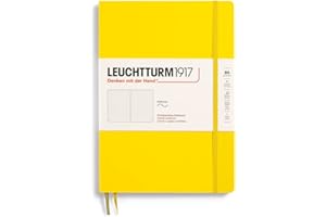 LEUCHTTURM1917 - Notebook Softcover Composition B5-123 Numbered Pages for Writing and Journaling (Dotted, Lemon)