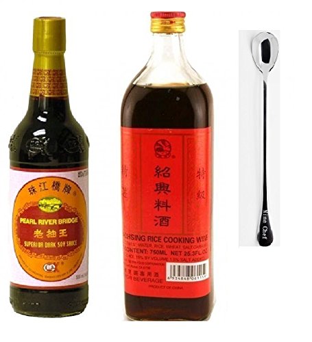 Asian Seasoning Mixes Bundles + One NineChef Spoon per Order (Cooking Wine + Pearl River Dark Soy)