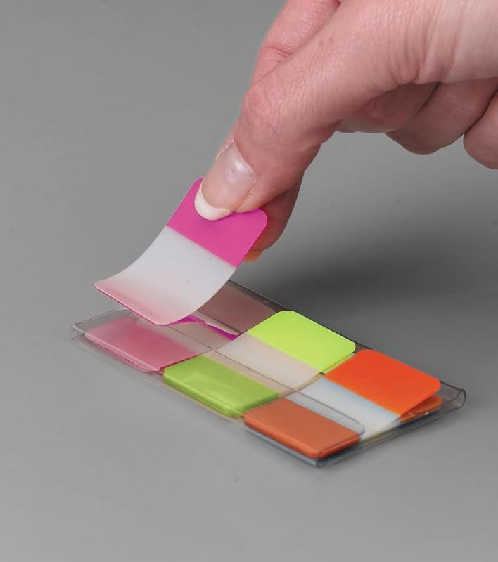 Index Marcadores Rígidos, Medio, Rosa y Verde, 25.4 mm x 38.1 mm, 36 Unidades/Dispensador, 1 Dispensador/Paquete