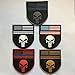 SpaceAuto 3D PVC Rubber Shield Shape American Flag w/ Police Thin Blue Line Law Enforcement Skull Military Army Tactical Morale Badge Subdued Patch 3.35