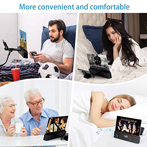 12-Phone-Screen-Magnifier-with-Bluetooth-Speaker-Gooseneck-Stand-JOYXEON-3D-Phone-Screen-Enlarger-Amplifier-Projector-Magnifing-Screen-Enlarger-Compatible-with-iPhone-and-Android-All-Smartphones