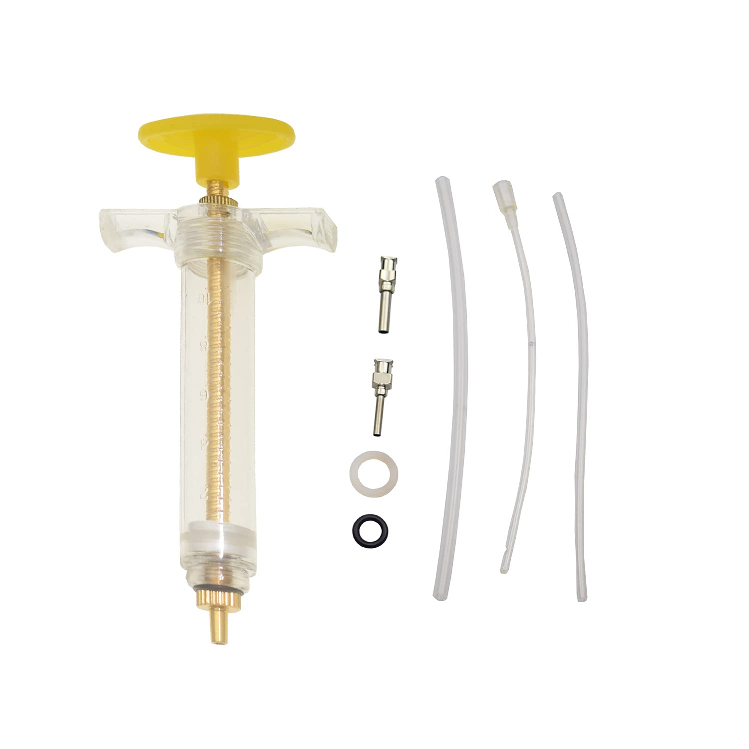 Motanar Reuseable Young Birds Feeding Syringe Kit,Plastic Material,Feeding Milk for Young Birds or Feeding Medicine for Sick Birds (10ml + 2+3+4mm hose)