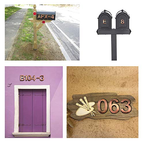 2.75 Inch Adhesive House Numbers, Mailbox Numbers, Street Door Numbers, Self-Stick Address Signs for Apartments, Double Bronze Letter A - Thumbnail 2
