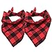 ASOCEA Dog Bandana Reversible Plaid Painting Triangle Bibs Cotton Kerchief Scarf Accessories Christmas Halloween Birthday Wedding for Puppy Kitten Small Medium Large Dogs Cats