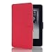 HAOCOO Ultra Slim Leather Smart Case Cover Build in Magnetic [Auto Sleep/Wake] Function for All-New Kindle Paperwhite 2012, 2013, 2015 Versions (Not fit All-New Paperwhite 10th Generation)(Red)