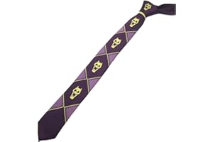 Lonme JoJo's Bizarre Adventure Neckties Killer Queen Kira Yoshikage Skull Neck Tie Cosplay Costumes