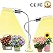 LED Plant Grow Light for Indoor Plants- 45W Full Spectrum Sunlike Replacement Bulbs Plant Light with Double Switch - 360 Degree Dual Head Flexible Gooseneck Grow Lamps ...
