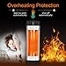 VIVREAL Electric Patio Heater, 1500W Infrared Heater/Garage Heater with 1-Sec Heat-Up, Indoor/Outdoor Wall Heater with 3 Temperature Mode, Space Heater Ideal for 190 Sq.Ft Workshop Room or Office
