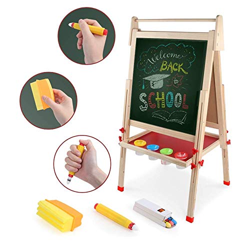 2 Double+Sided+Whiteboard+Chalkboard+Magnetics+Accessories