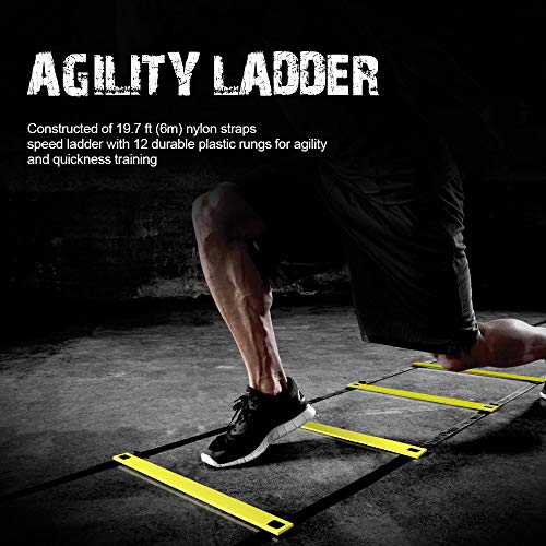 Kxuhivc Agility Ladder for Kids Teens Speed Agility Training Ladders with Carrying Bag 12Rung