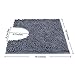 Vdomus Contour Bath Rug, Soft Shaggy U-Shaped Toilet Floor Mat Bathroom Carpet, 19 X 19 inches - Grey