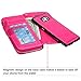 E LV Case for Galaxy S7 Edge Case 2IN1 (CASE Cum Purse) PU Leather flip Wallet Bag Pouch Case Cover for Samsung Galaxy S7 Edge - [HOT Pink]