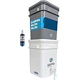 Uzima UZ-2 Camping Water Filter and Drinking Water Filter System, Portable Camping Essentials Purification Gear for Glamping, Hiking, and Hunting Essentials
