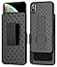 Aduro Combo Case & Holster for iPhone Xs Max, Slim Shell & Swivel Belt Clip Holster, with Built-in Kickstand for Apple iPhone
