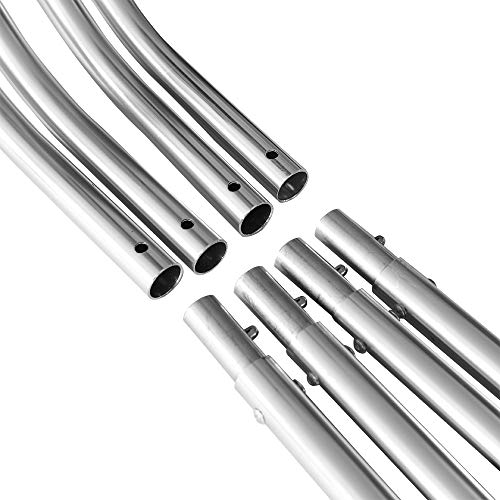 VINGLI 3 Bow Bimini Tops Boat Cover 4 Straps for Front and Rear