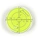 Atoplee 2pcs PMMA Round Bubble Degree Marked Surface Level for Measuring Tool