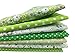 Misscrafts 7pcs 19.7” x 19.7” TOP Cotton Blending Textile Craft Fabric Bundle Fat Quarter Squares Patchwork DIY Sewing Scrapbooking Dot Floral Pattern (Green)