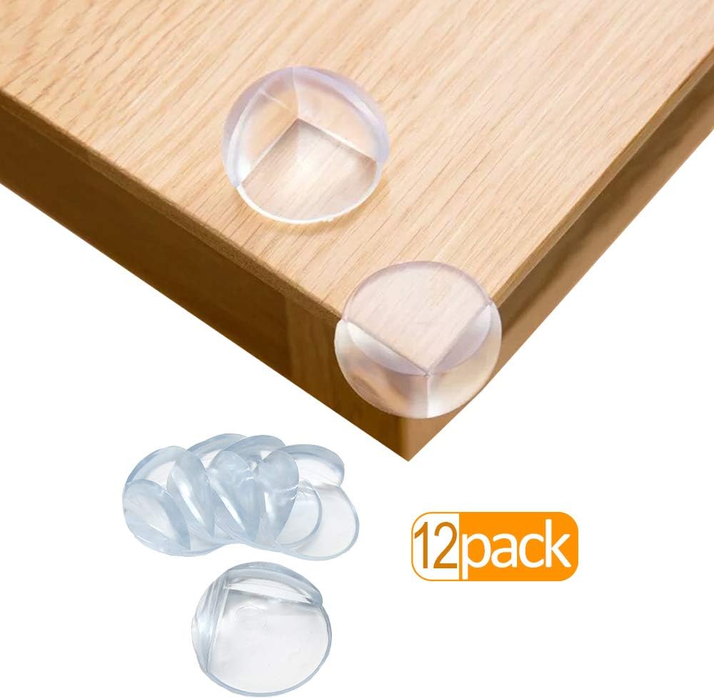 Baby Corner Protector for Table Clear (12 Pack),Baby Corner Guards Bumpers for Desk,Furniture,Table,Cupboard,Glass Table,Kitchen Range,Bed,etc.