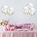 Mudder 12 Pieces Gold Confetti Balloons Clear Balloons 12 Inches with 20 g Golden Paper Confetti Dots for Party Decorations