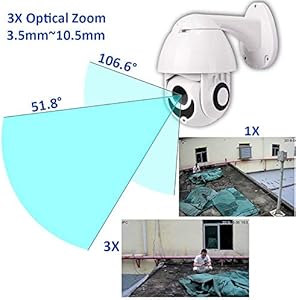 LEFTEK Starlight Telecamera IP PoE 1080P PTZ Telecamera di Sorveglianza