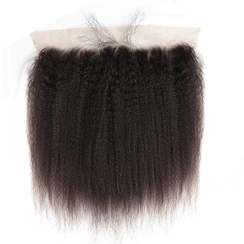 Forawme-Unprocessed-Brazilian-Kinky-Straight-Hair-Full-Lace-Frontals-Human-Hair-14-Inch-130-1B-Ear-To-Ear-Pre-Plucked-Lace-Frontal-Closure-With-Baby-Hair-13X4-Hair-Pieces