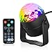 Sunnest 3W Stage Strobe Lights, LED Disco Party Lights Sound Activated with RGB Rotating Disco Ball Remote Controller for Home Bar Wedding Dance Parties, 7 Lighting Color & 3 Modes