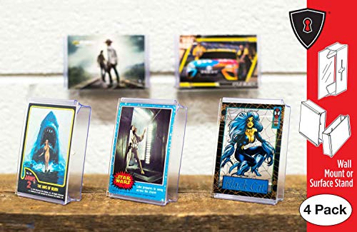 Card Mount Trading Cards Stand and Wall Mount, Invisible Display for Collectible Cards, 4 Pack