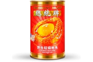 GREENLIKE Abalone wild 10 head abalone juice large abalone stock braised abalone canned rice 5.82oz/165g 鲍鱼 野生10头鲍汁大鲍鱼 高汤红烧鲍鱼罐头 开罐加热即食鲍鱼罐头捞饭 5.82oz/165g