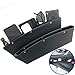 Inovare Designs Black Gap Filler Premium PU Full Leather Console Pocket Organizer, Interior Accessories, Car Seat Side Drop Caddy Catcher, 2 Pack