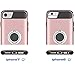 Ownest Compatible with iPhone 7 Case,iPhone 8 Case with Armor Dual Layer 2 in 1 with Extreme Heavy Duty Protection and Finger Ring Holder Kickstand Magnetic Car Mount for iPhone 7,iPhone 8 -Rose Gold